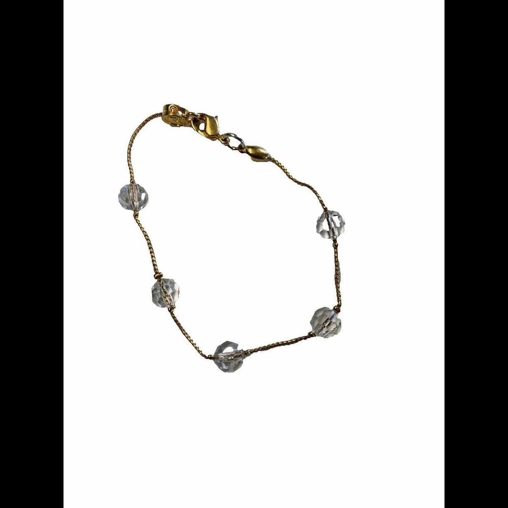 SWAROVSKI Gold Toned Crystal Ball Bracelet